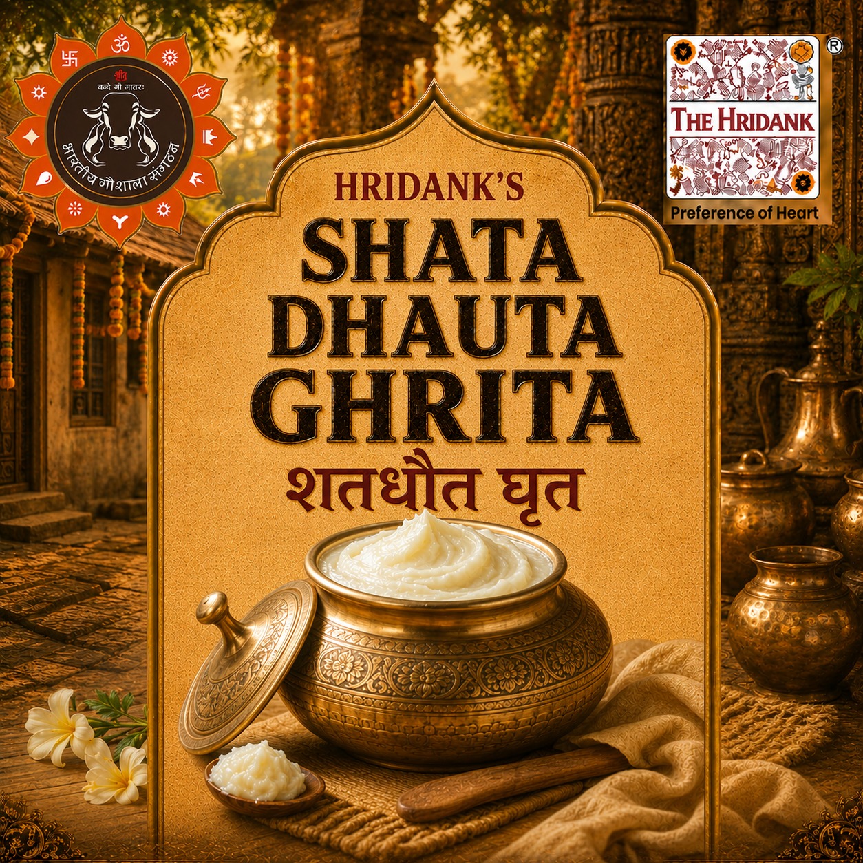 Gir Desi Cow Shata Dhauta Ghrita